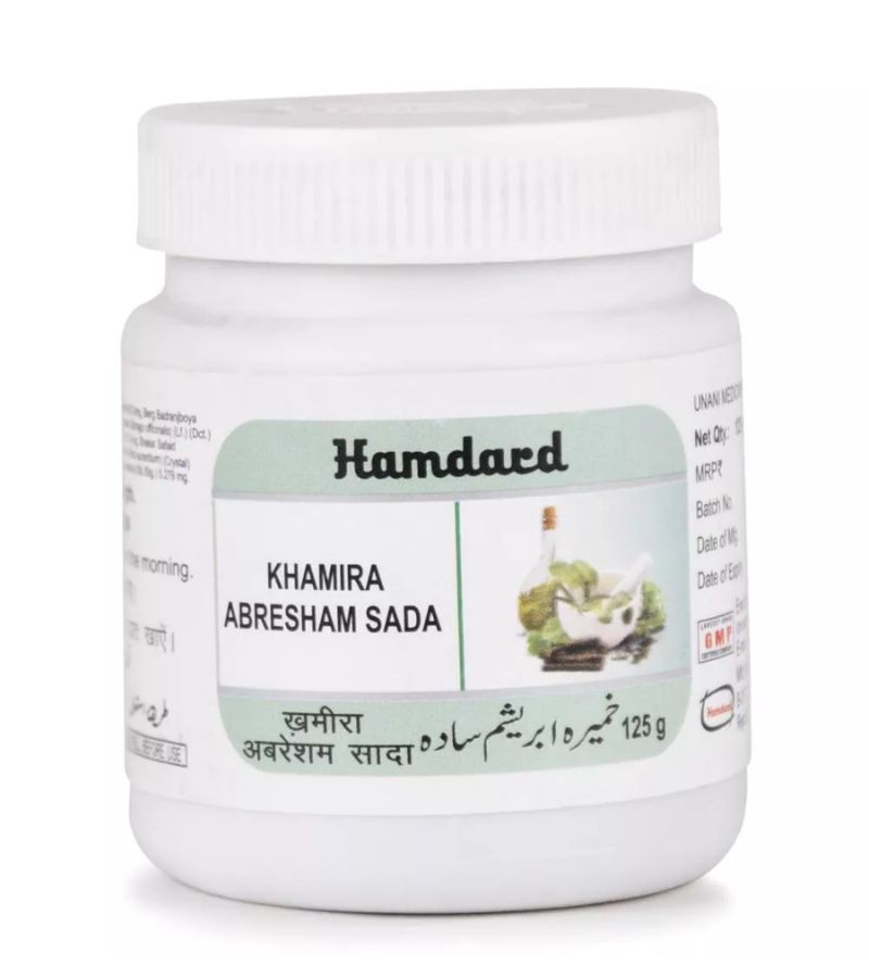 Hamdard Unani (26) Hamdard Khamira Abresham Sada - 125 gm - Image 1